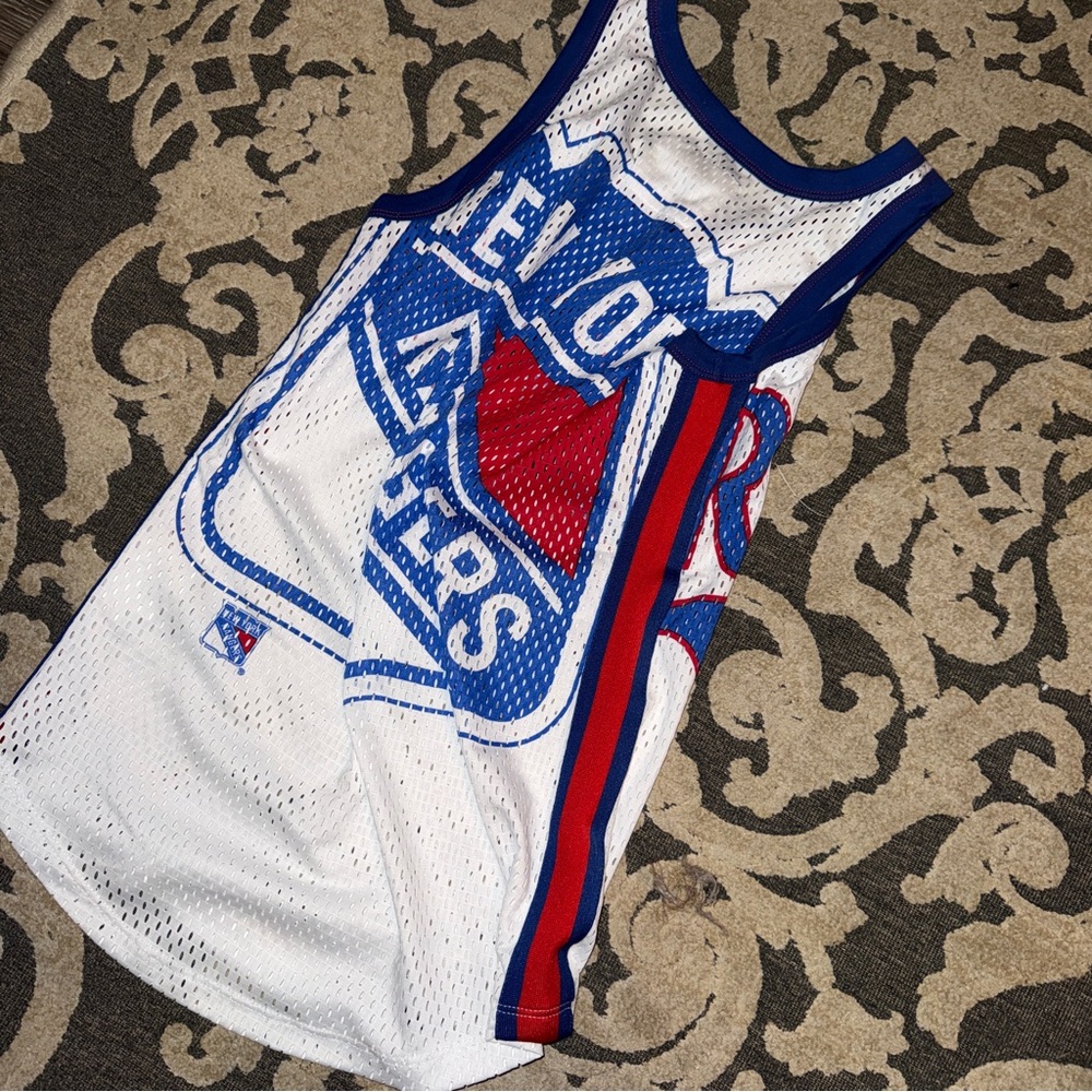 NHL Rangers White and Blue Tank Top - Picture 4 of 4